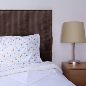 Funda de respaldo Flannel café 1,5 plazas 105x75