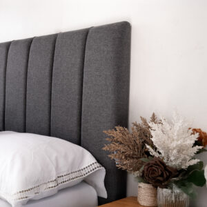 Respaldo de cama 1 plaza Tubular Gris