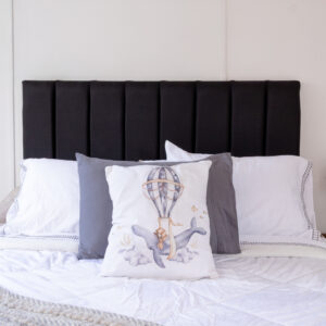 Respaldo de cama 2 plazas Tubular Negro