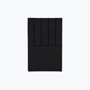 Respaldo de cama 1 plaza negro Tubular con soporte a piso