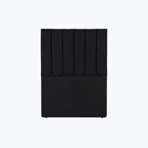Respaldo de cama 1,5 plazas negro Tubular con soporte a piso