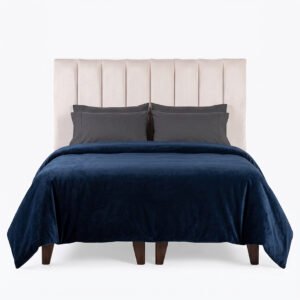 Respaldo de cama 2 plazas crudo Tubular con soporte a piso