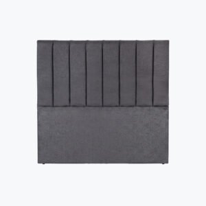 Respaldo de cama 2 plazas gris Tubular con soporte a piso