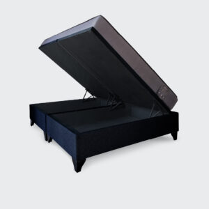 Cama baúl 2 plaza Athenas apertura horizontal negro