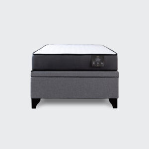 Cama baúl 1,5 plazas Athenas apertura horizontal gris