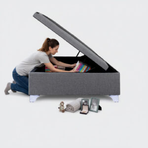 Base baúl 1,5 plaza Plus Elite apertura horizontal 105x200 gris