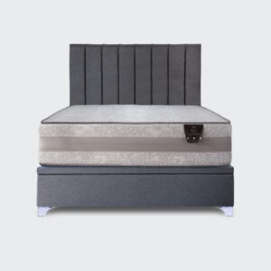 Cama Baúl Elite 2 plaza Colosal con respaldo Tubular Gris