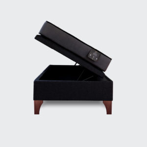 Cama baúl 1,5 plazas europea Athenas apertura horizontal negro