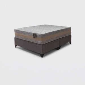 Cama baúl 2 plazas Colosal apertura horizontal gris