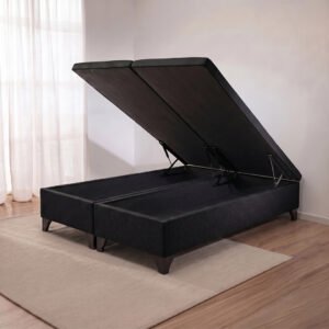 Cama baúl King Colosal apertura vertical Negro