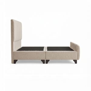 Base de cama 2 plazas Tubular Bouclé Blanc